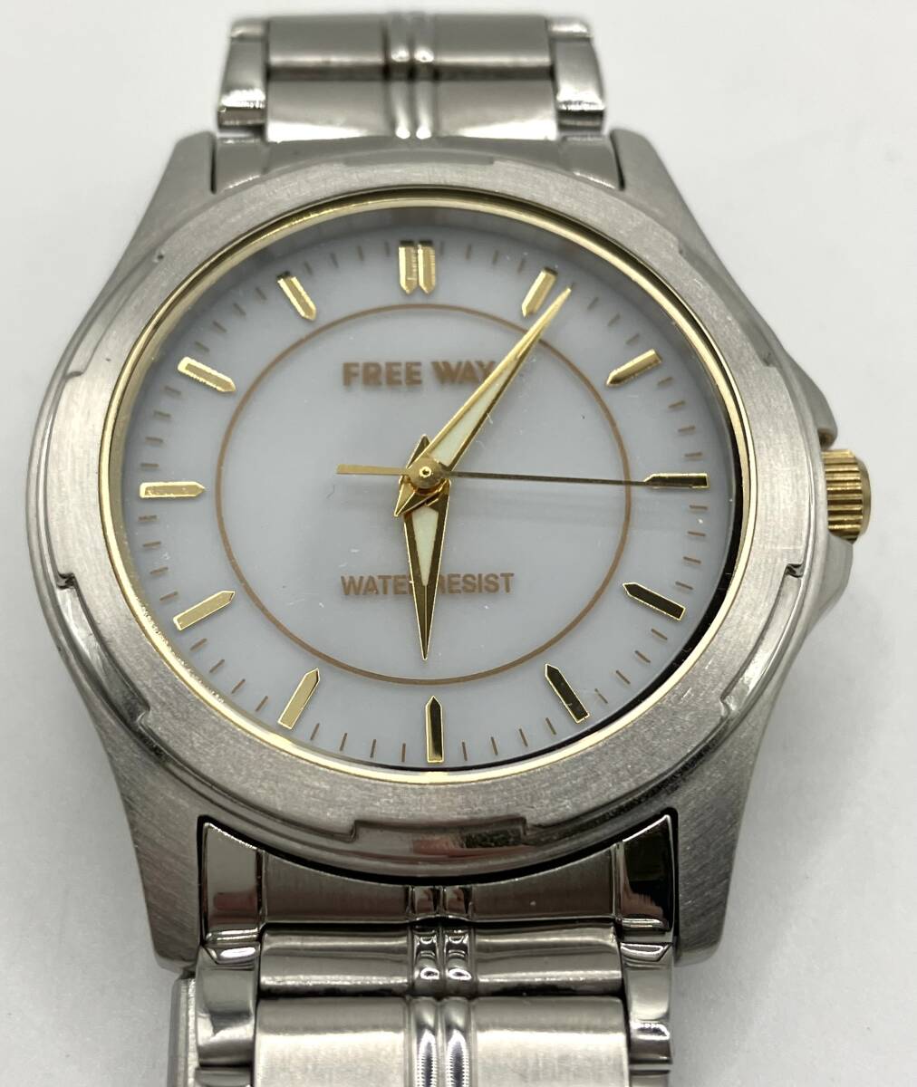 【1999】1円～START! 現状稼働品 FREEWAY 腕時計 白文字盤 シルバー メンズ腕時計 の画像2