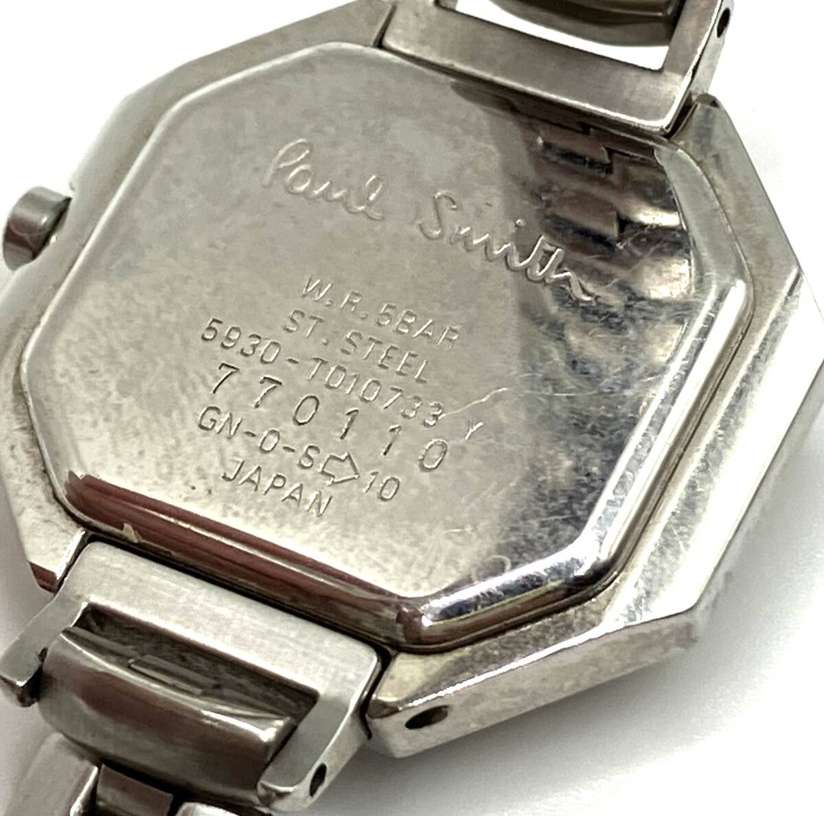 【7232】Paul Smith ポール スミス 5930-T010733 770110 レディース 腕時計 3針 青文字盤 不動 中古 ジャンク の画像5