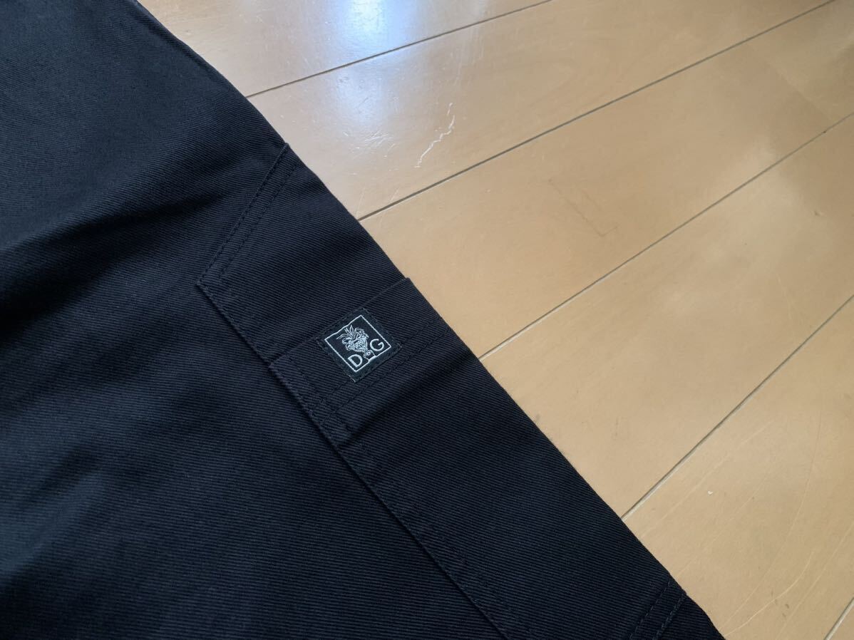 ドルチェ&ガッバーナ DG 黒 STRETCH DG刺繍付き カーゴ デザイン ジョガー イージー パンツ デニム スウェット ジーンズ 綺麗_画像4