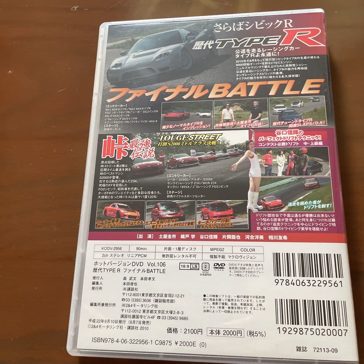 ホットバージョンvol.106歴代TYPE R ファイナルBATTLE土屋圭市 峠最強伝説_画像2