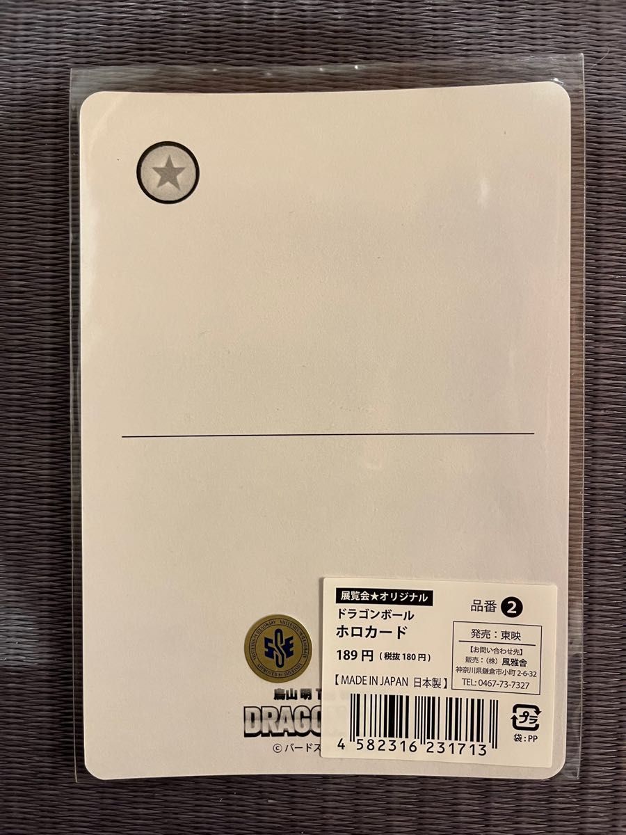 超2013 ドラゴンボール展 限定 鳥山明 描き下ろし柄 ホロカード ポストカードサイズ　神と神 孫悟空 ビルス ベジータ 