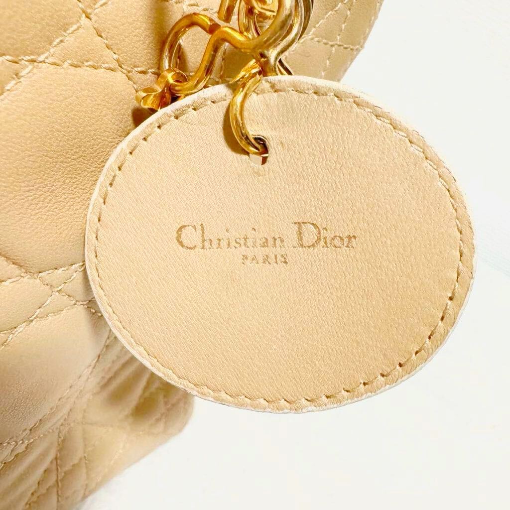 【大幅値下】ChristianDior　クリスチャンディオール レザーレディディオール 2WAY ショルダーハンドバッグ_画像9