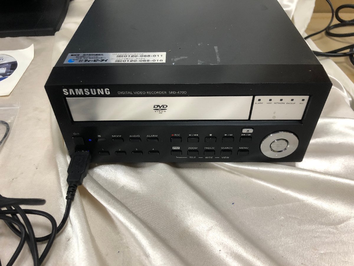 ●SAMSUNG ティービーアイ DVRデジタルビデオレコーダー SRD-470DN 、カラーモニターT-17RTVN セット品 中古品 初期化済の画像2