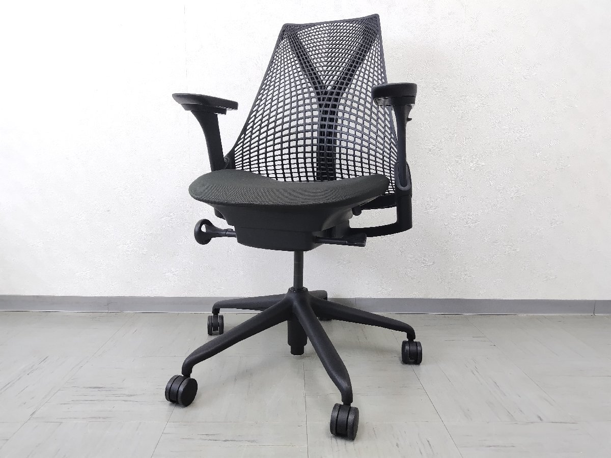 【美品】HermanMiller ハーマンミラー Sayl Chairs セイルチェア 12万 フルアジャスタブルアーム オフィスチェア デスクチェア Jの画像1