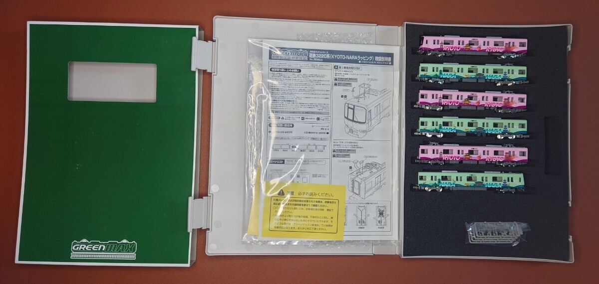【送料無料】GREENMAX 近鉄3220系（KYOTO-NARAラッピング）動力付き6両編成セット 50593_画像2