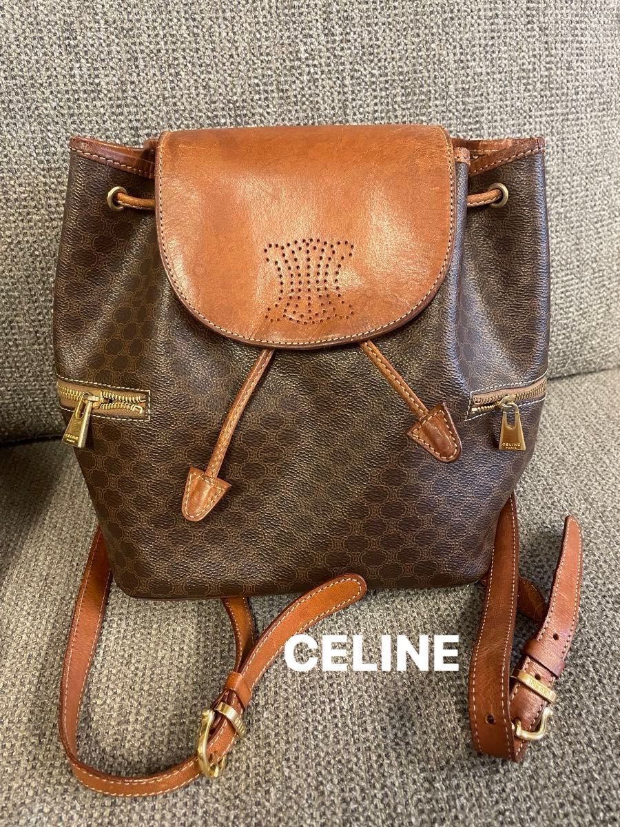 【CELINE】ハンドバッグ マカダム柄 PVC ダークブラウン 【CELINE】ハンドバッグ マカダム柄 PVC ダークブラウン