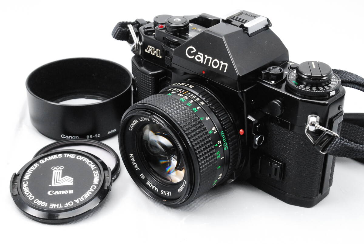 【とても綺麗・シャッター鳴き無し】★キャノン・モルト新品交換済★ Canon A-1 #0498 + CANON LENS NEW FD 50㎜ f/1.4 #0499_画像1