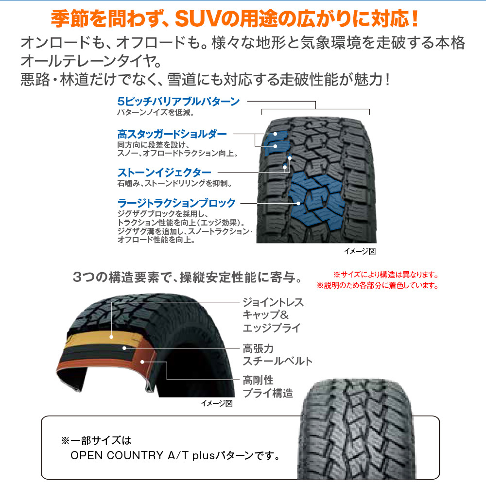 200系 ハイエース ホイール 4本セット アクト AKUT ゼロブレイクS TOYO オープンカントリー A/T III (A/T3) 215/60R17_画像3