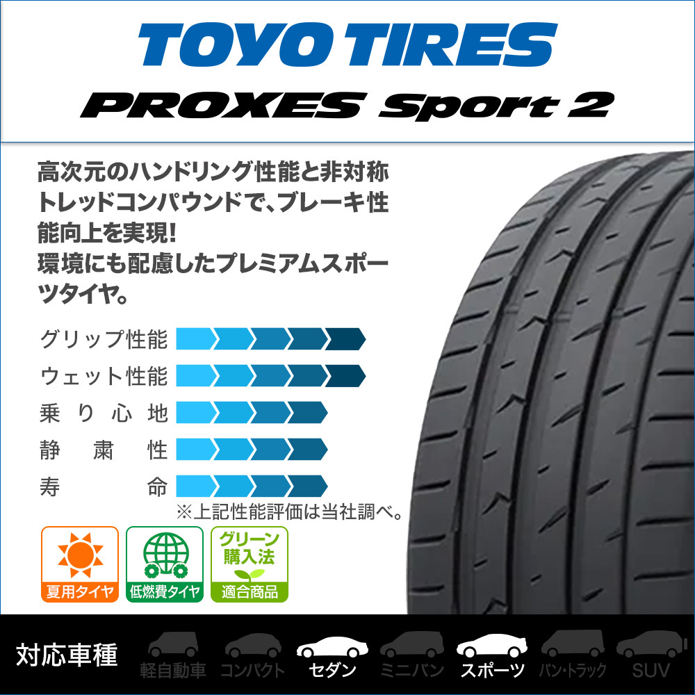 トーヨータイヤ プロクセス PROXES スポーツ2 235/50R18 101Y XL サマータイヤのみ・送料無料(2本)_画像2