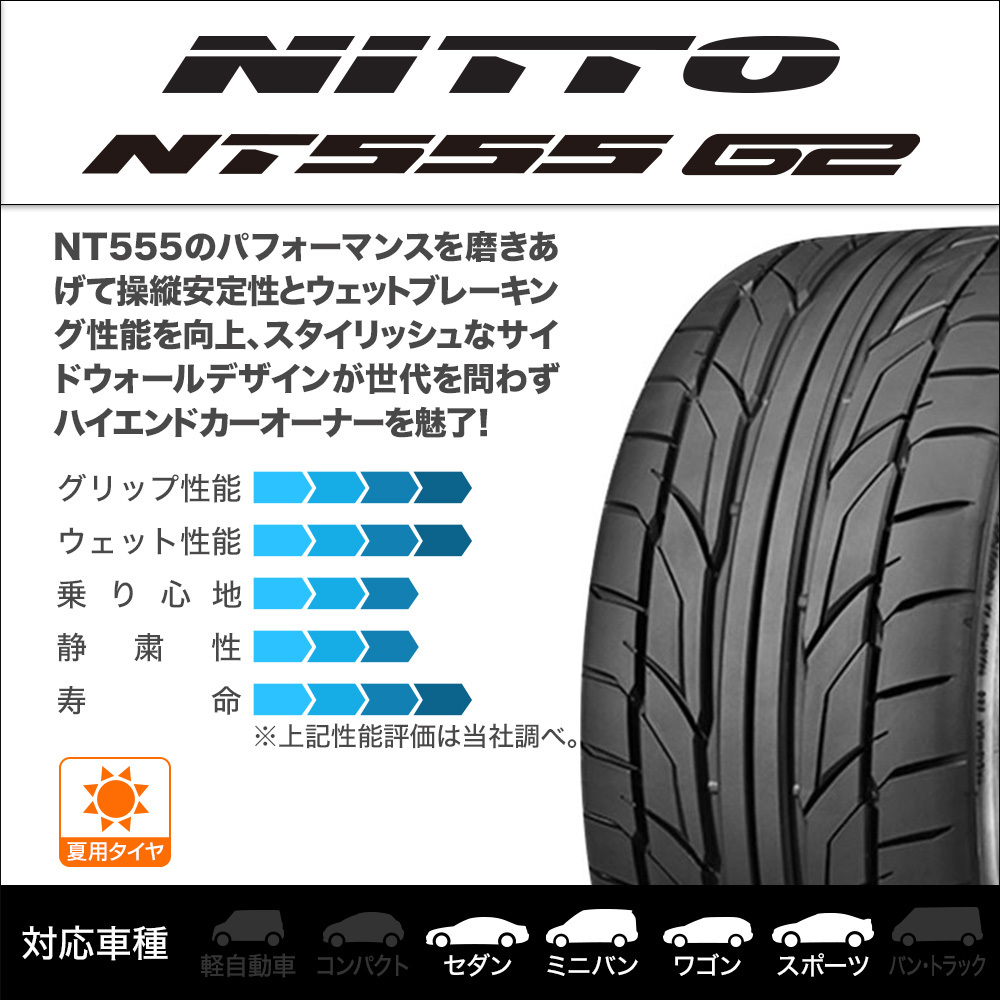 NITTO NT555 G2 215/35R18 84W XL サマータイヤのみ・送料無料(4本セット)_画像2