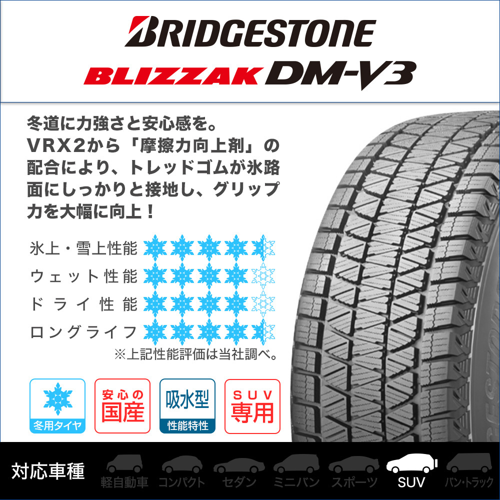 ブリヂストン BLIZZAK ブリザック DM-V3 225/65R17 102Q スタッドレスタイヤのみ・送料無料(4本セット)_画像2