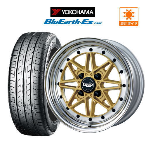 サマータイヤ ホイール 4本セット ワーク エクイップ 03 YOKOHAMA ブルーアースイーエス ES32 165/55R15_画像1