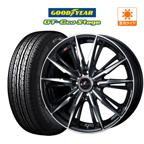 サマータイヤ ホイール 4本セット ウェッズ レオニス GX グッドイヤー GT-エコ ステージ 165/65R15 タフト 等_画像1