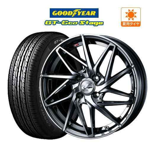 サマータイヤ ホイール 4本セット ウェッズ レオニス IT グッドイヤー GT-エコ ステージ 165/65R15 タフト 等_画像1