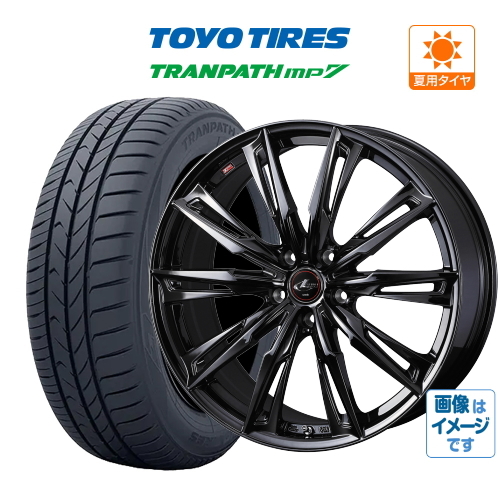 サマータイヤ ホイール 4本セット レオニス GX BLACK METAL EDITION TOYO トランパス mp7 165/65R15 タフト 等_画像1