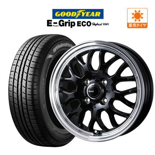 サマータイヤ ホイール4本セット ウェッズ グラフト 9M GY エフィシエント グリップ エコ EG01 185/65R15 アクア(MXPK系)_画像1