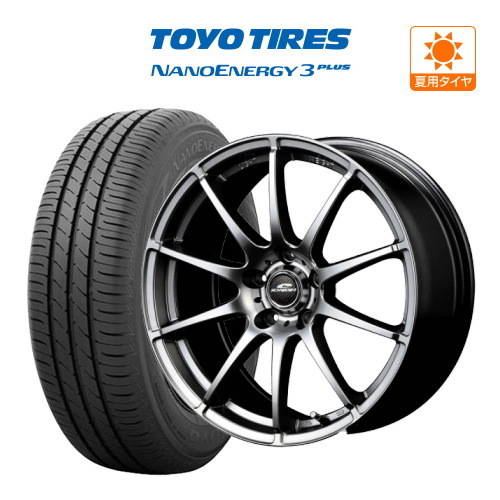 サマータイヤ ホイール4本セット MID シュナイダー スタッグ TOYO ナノエナジー 3プラス 185/65R15 フリード GB5_画像1