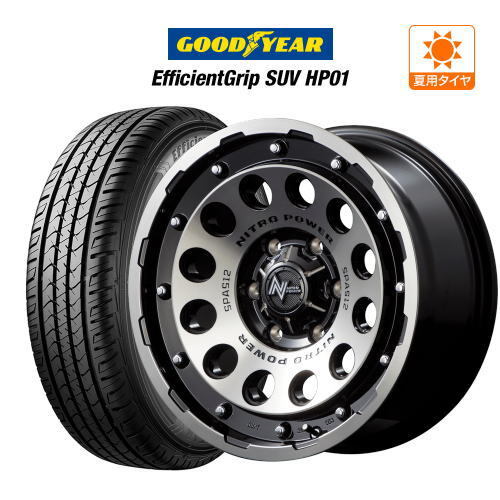 サマータイヤ ホイール 4本セット MID ナイトロパワー H12 ショットガン グッドイヤー エフィシエント グリップ SUV HP01 265/65R17_画像1