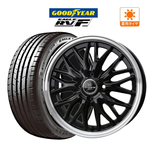 サマータイヤ ホイール 4本セット BADX ロクサーニ マルチフォルケッタ２ グッドイヤー イーグル RV-F 165/60R15 ハスラー 等_画像1