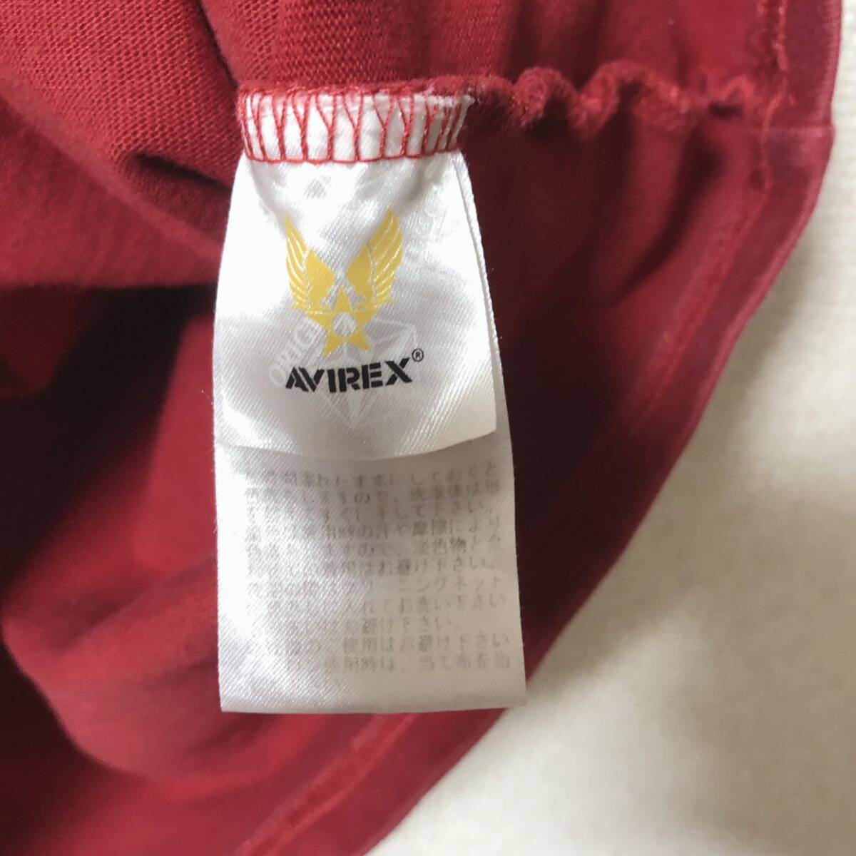 AVIREX アヴィレックス　Tシャツ　半袖　赤　レッド　Mサイズ_画像5