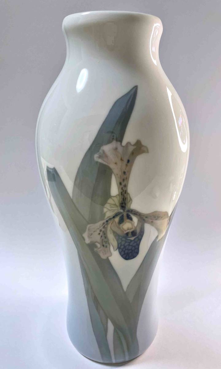 #l22 即決 希少 32.5cm ロイヤルコペンハーゲン 大型花瓶 花瓶 ヴィンテージ 菖蒲 アヤメ