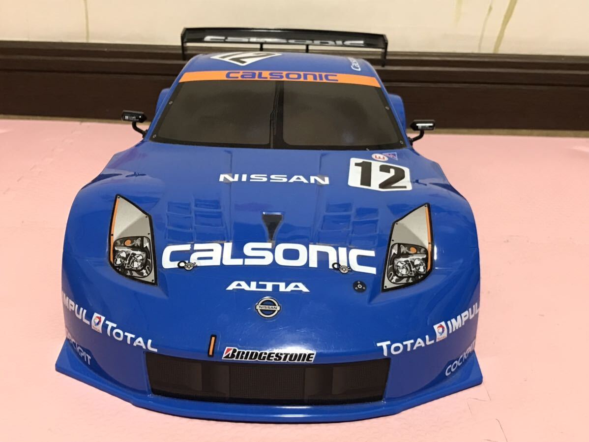 送料無料　未走行 1/10 タミヤ カルソニック インパル Z レーシングカー ラジコンボディ TAMIYA CALSONIC IMPUL フェアレディZ GT 当時物_画像2