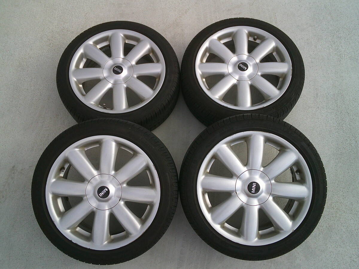 ★ BMWミニ MINI 純正 １７インチ アルミホイール 4本 7J X 17 +48 PCD100 4穴 205/45R17 RSC ランフラット ★ R50 R52 R53 R55 R56の画像1