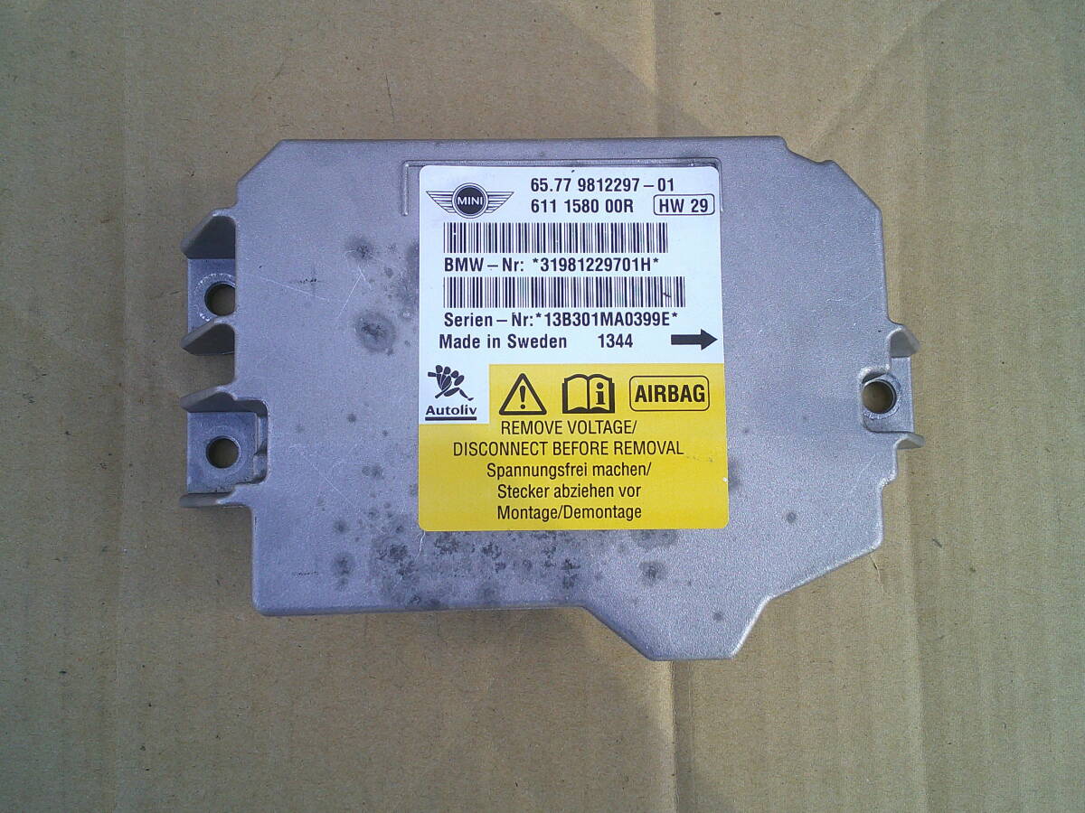 * SU16 ZF16 Mini R56 R55 SRS подушка безопасности компьютер 9812297 модуль * BMW Mini MINI SV16 ZG16 ZA16