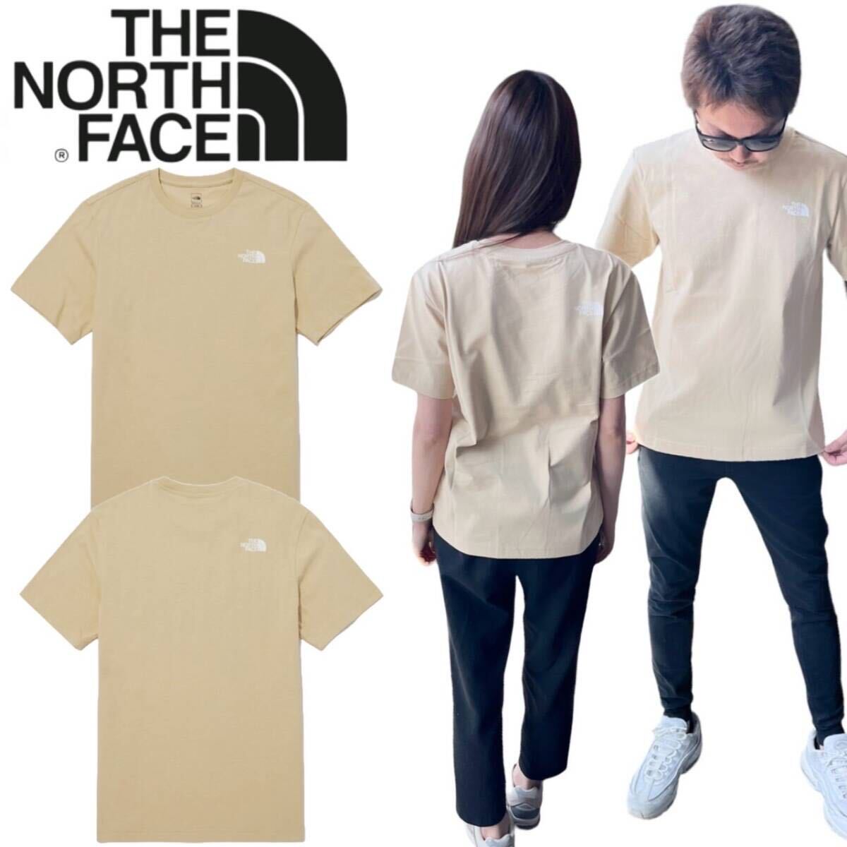 ザ ノースフェイス Tシャツ 半袖 カットソー コットン素材 クルーネック ライトベージュ XSサイズ THE NORTH FACE COTTON BASIC S/S TEE