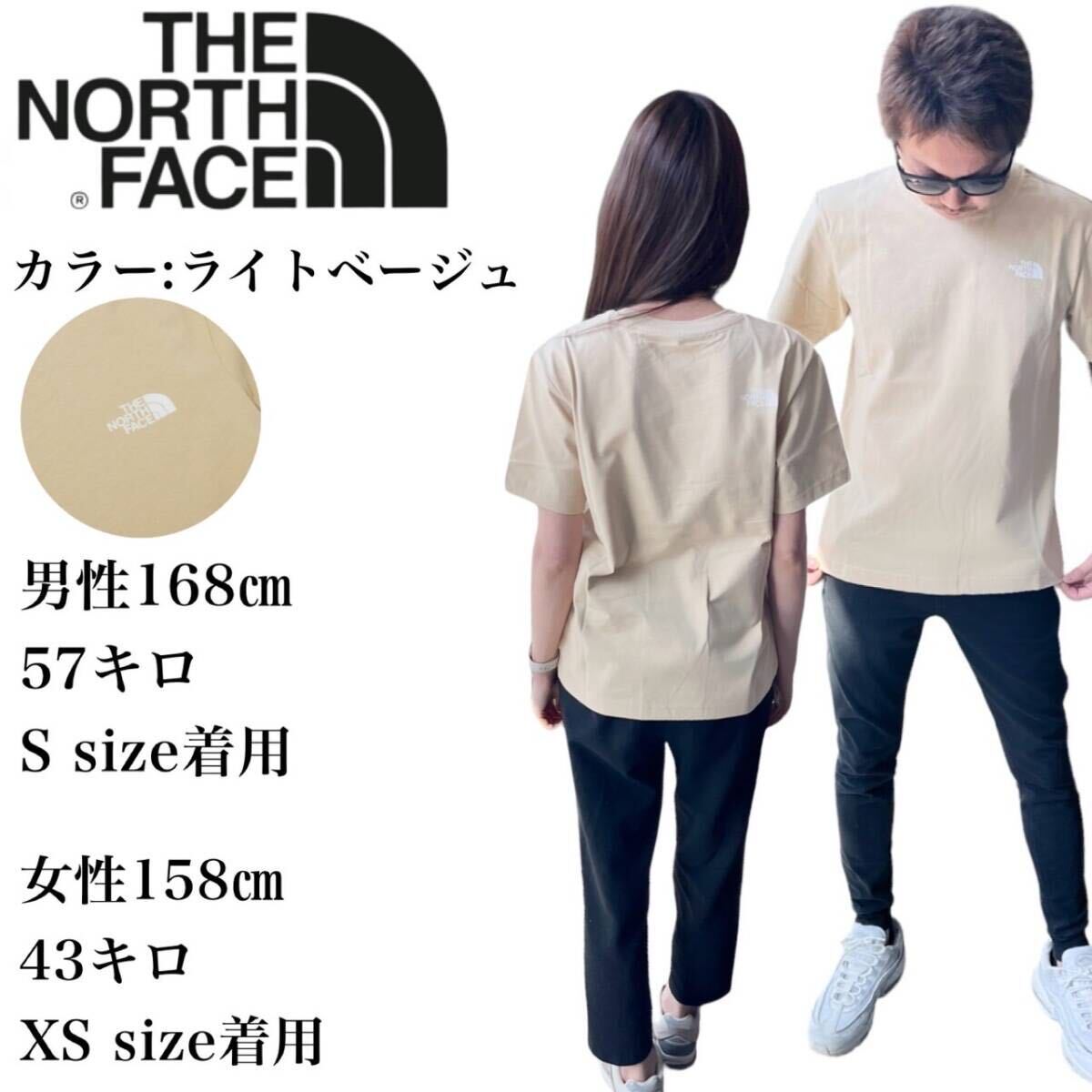 ザ ノースフェイス Tシャツ 半袖 カットソー コットン素材 クルーネック ライトベージュ Lサイズ THE NORTH FACE COTTON BASIC S/S TEE