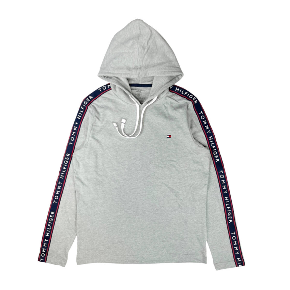 トミーヒルフィガー トップス パーカー 09T4256 スウェット 薄手 グレー Lサイズ ユニセックス ルームウェア TOMMY HILFIGER 新品_画像3