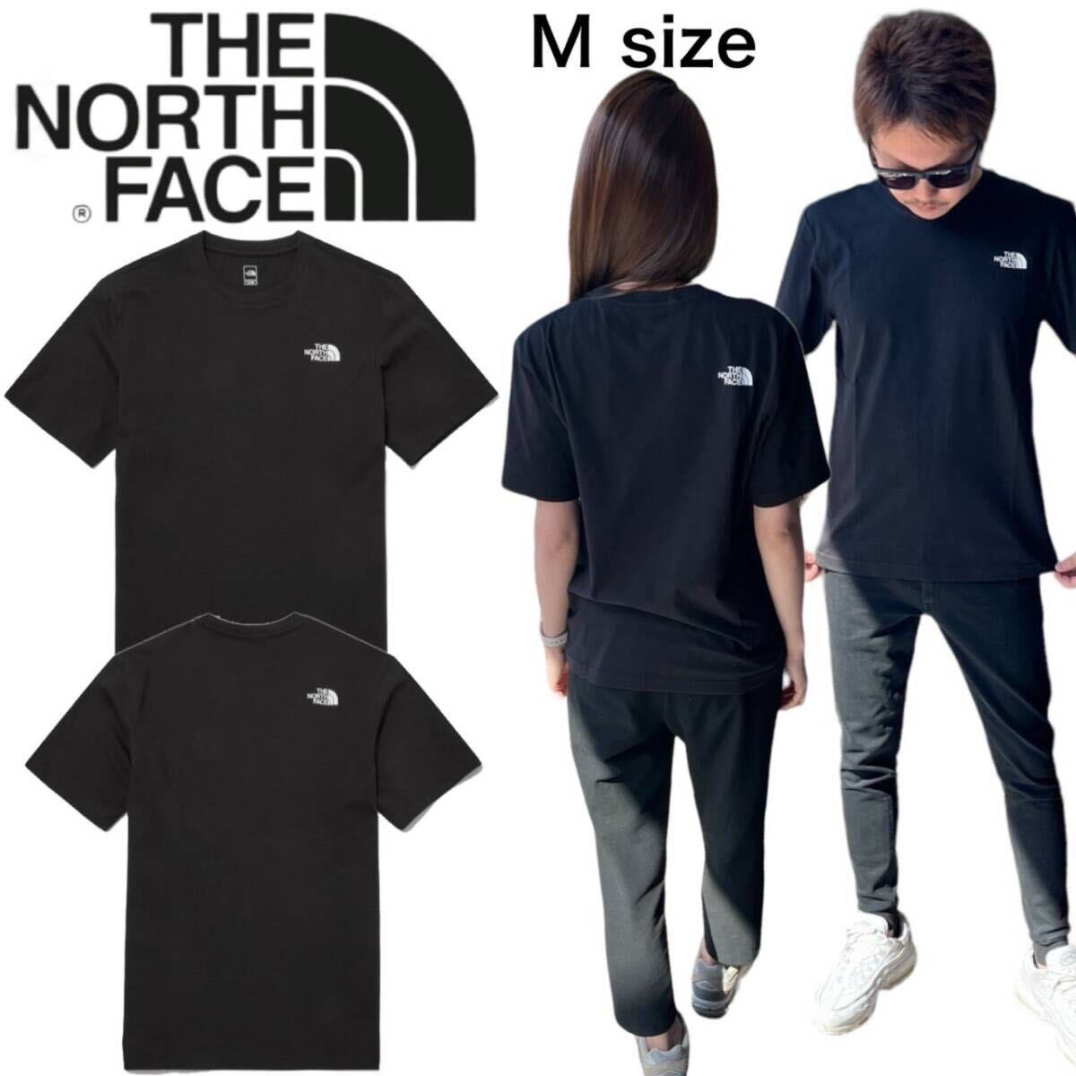 ザ ノースフェイス 半袖 Tシャツ NT7U ブラック Mサイズ コットン素材 クルーネック シンプルロゴ THE NORTH FACE COTTON S/S TEE 新品