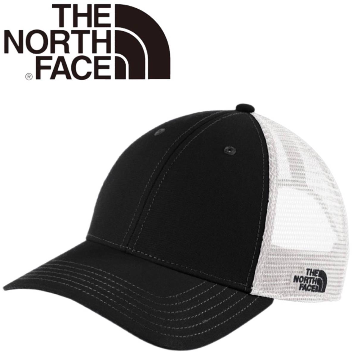 ノースフェイス 帽子 キャップ NF0A4VUA メッシュキャップ パッチロゴ ブラック×ホワイト THE NORTH FACE ULTIMATE TRUCKER 新品_画像1