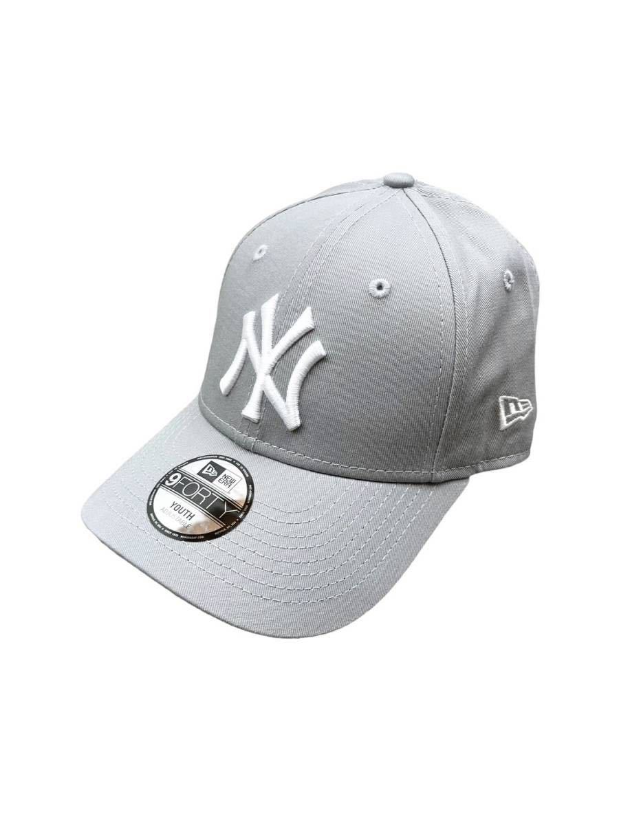 ニューエラ キャップ 帽子 ナインフォーティ キッズ キッズサイズ 野球帽 ヤンキース グレー NEWERA 9FORTY YOUTH 新品