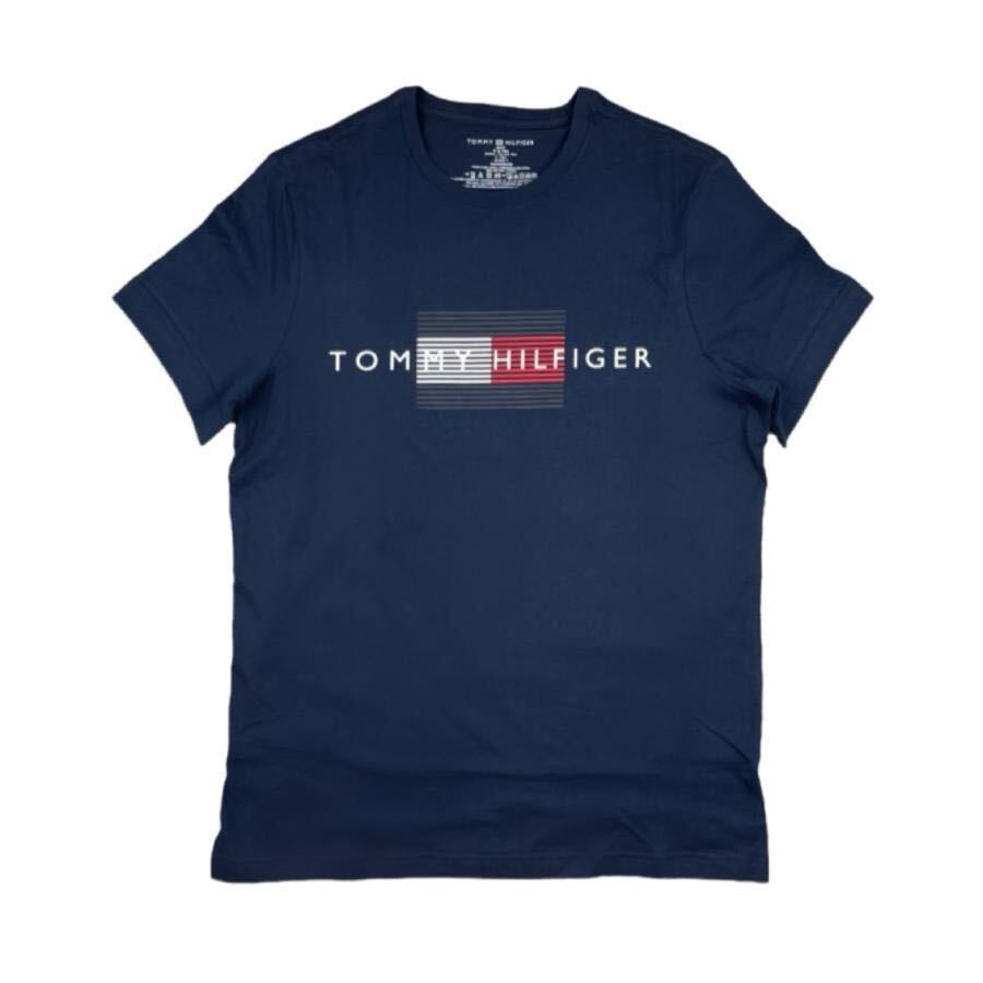 トミーヒルフィガー トップス 半袖Tシャツ 09T4325 コットン プリントロゴ ネイビー Sサイズ TOMMY HILFIGER S/S CREW NECK 新品の画像4