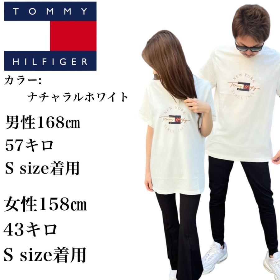 トミーヒルフィガー トップス 半袖Tシャツ 09T4326 コットン プリントロゴ ナチュラル XLサイズ TOMMY HILFIGER S/S CREW NECK 新品の画像2