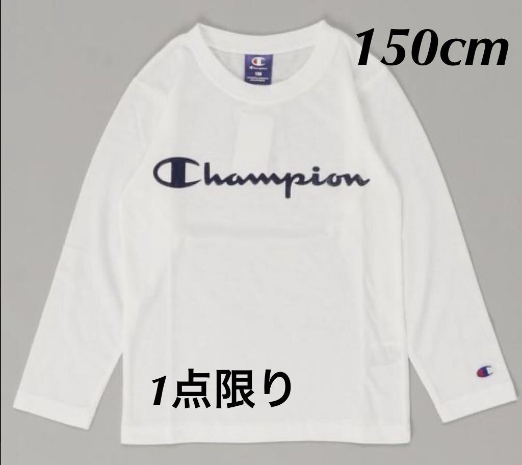  new goods 18644 Champion Champion 150cm white long sleeve T shirt . print Logo ound-necked T-shirt all season Kids Junior man and woman use 