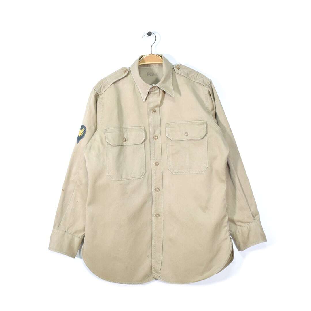 40s 50s U S ARMY ヴィンテージ ミリタリーシャツ コットン 40s 50s U S ARMY ヴィンテージ ミリタリーシャツ コットン