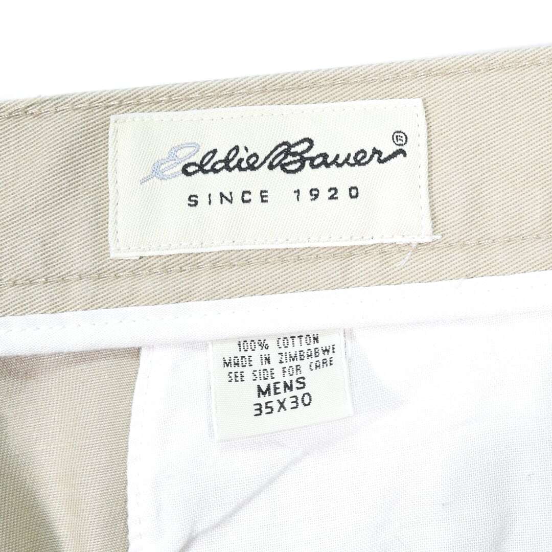 【送料無料】エディーバウアー チノパン コットンツイル ベージュ ２タック EDDIE BAUER サイズW35 古着 @EZ0730_画像6