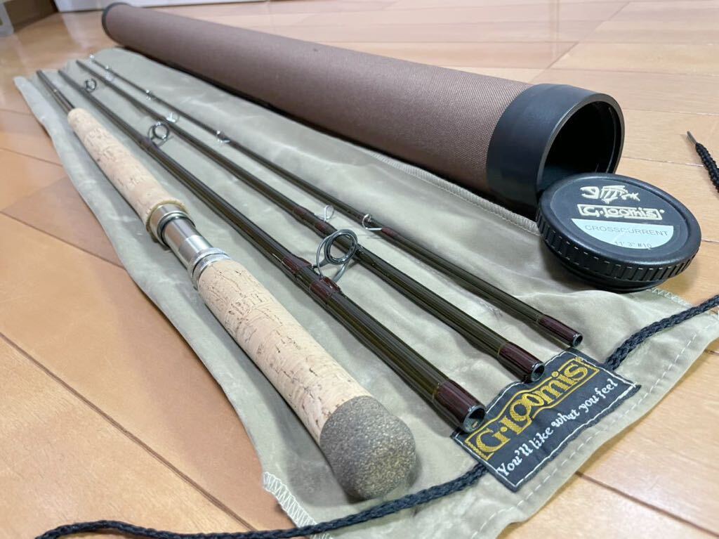 ★即決！稀少 Gルーミス ツーハンド ビーチロッド 11'3 #10-11 425grain 4ピース 美品！G.Loomis CROSSCURRENT RODS ケース・袋付き ★の画像1