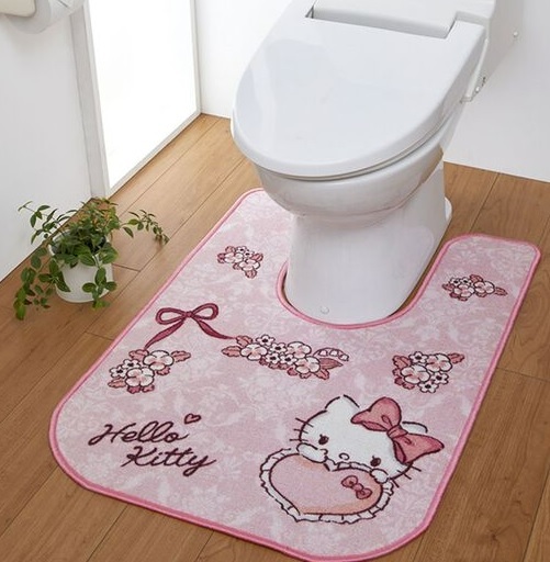  Hello Kitty туалет коврик уголок длина длинный носорог Delon g коврик туалет ta Lee симпатичный ... Chan туалет коврик 