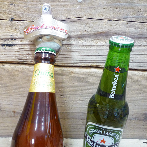アメリカンダイナーを演出！Budweiser Beer（バドワイザー）ボトルオープナー（壁掛けタイプ）栓抜き コカ・コーラ ビール ビア バー お酒の画像3