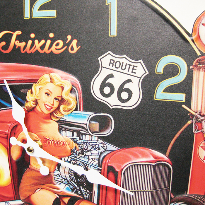 da ikatto wall часы настенные часы W44cm ( route 66 TRIXIE\'S A204) hot удилище девушка ROUTE66 запад набережная способ интерьер american смешанные товары 