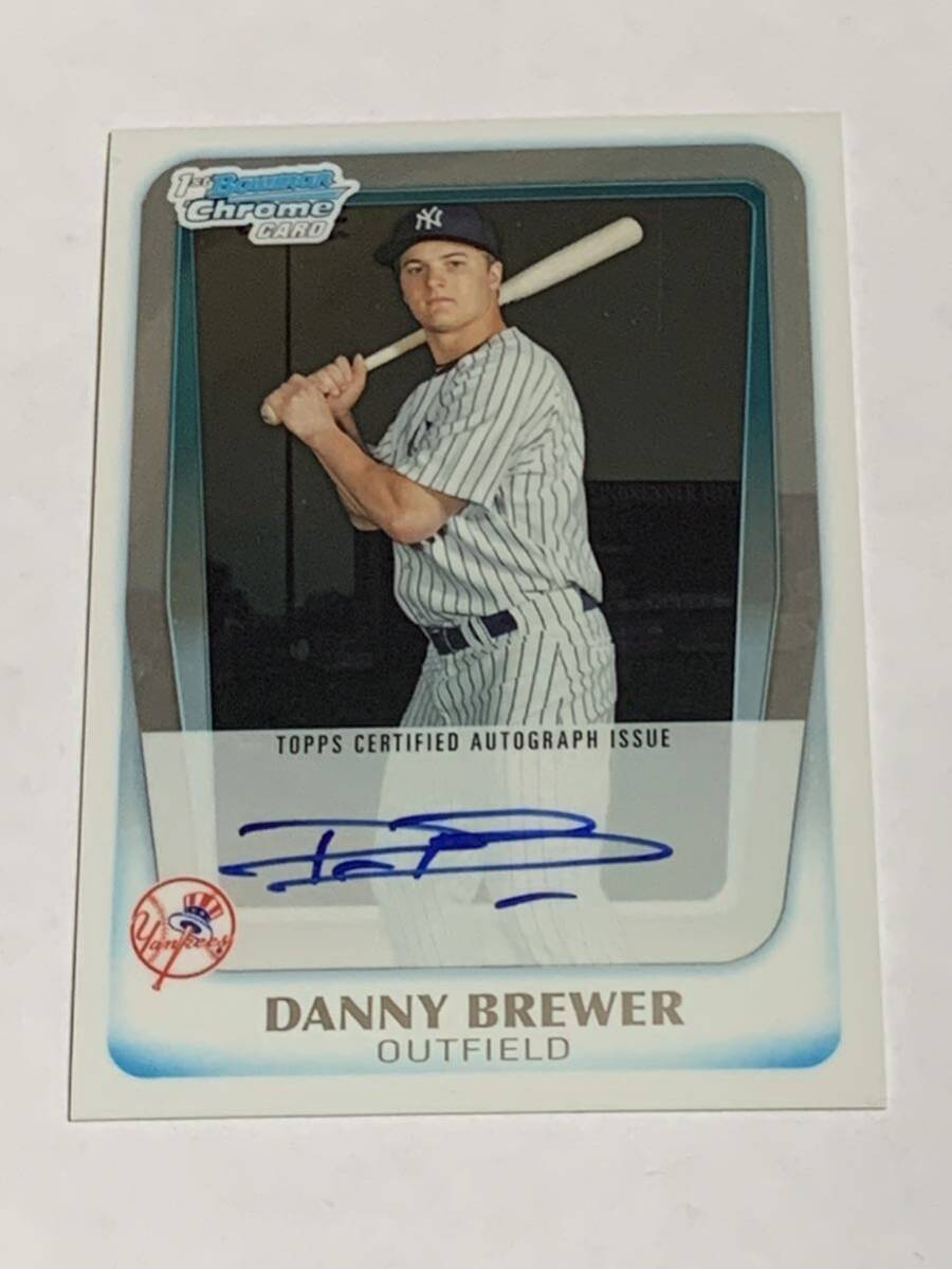 DANNY BREWER 2011 BOWMAN CHROME RC AUTO_画像1