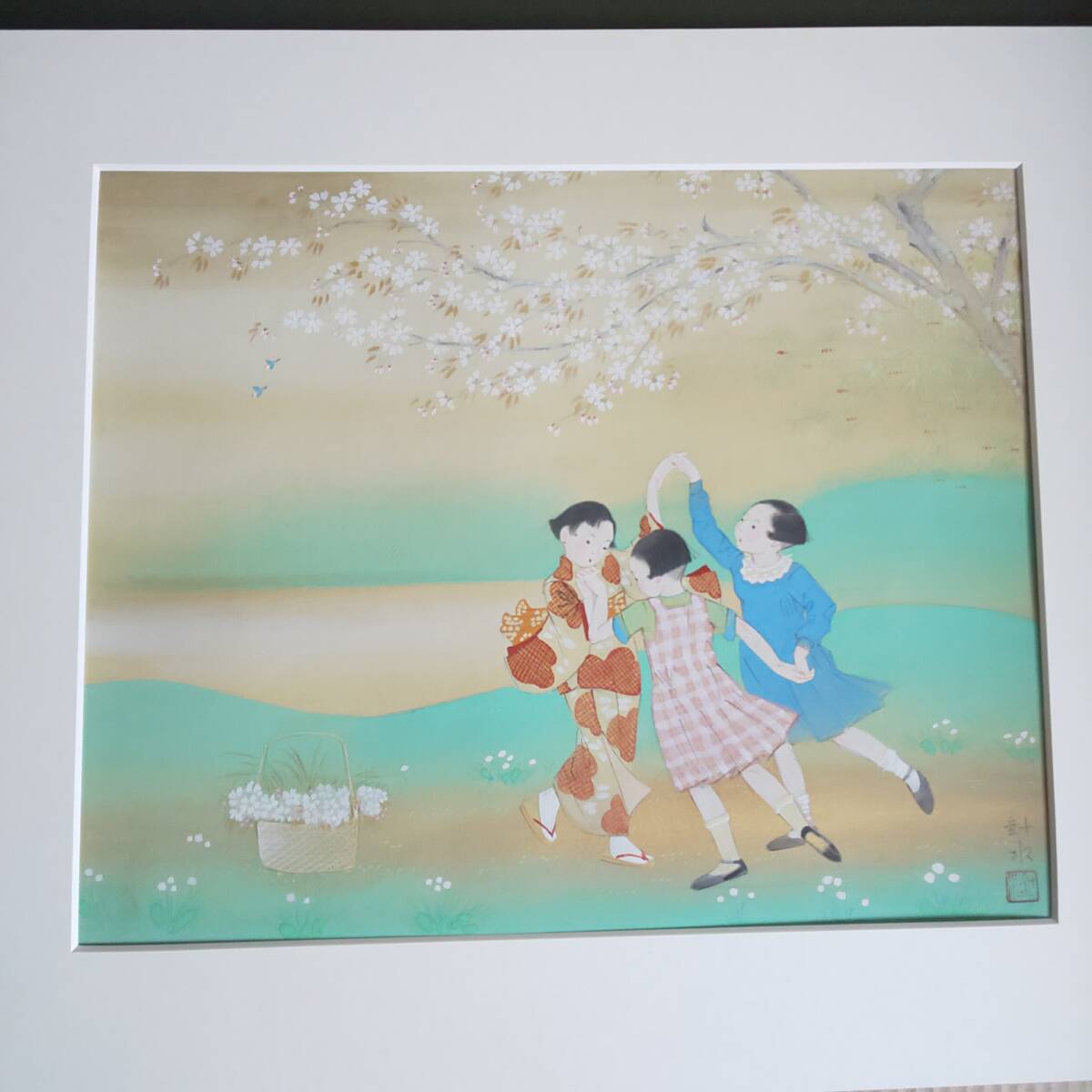 Yahoo!オークション - 真作 田中針水 「踊る春」 絹本着色 川合 Yahoo!オークション - 真作 田中針水 「踊る春」 絹本着色 川合