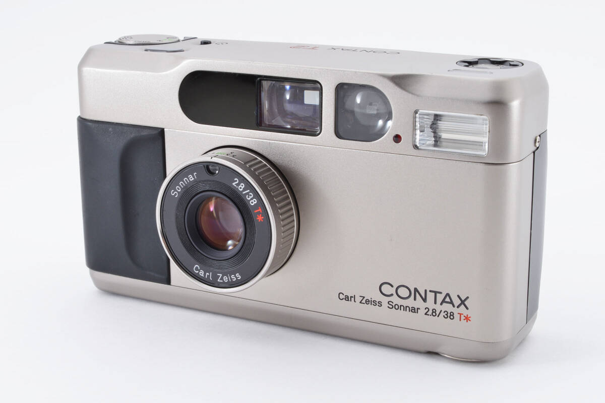 ★良品★ CONTAX コンタックス T2 Carl Zeiss Sonnar 38mm f2.8 T* コンパクトフィルムカメラ チタンクローム #1400_画像1
