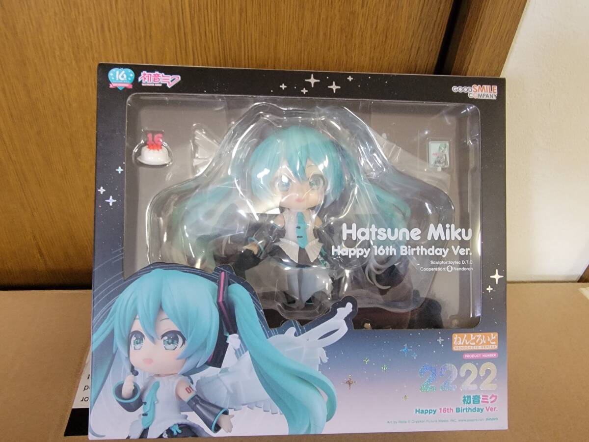 未開封品 ねんどろいど 2222 初音ミク Happy 16th Birthday Ver. ボーカロイド　1円スタート_画像1