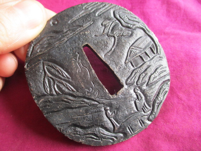  sword fittings guard on sword stamp equipped era thing? copper made? sword equipment ornament ⑨