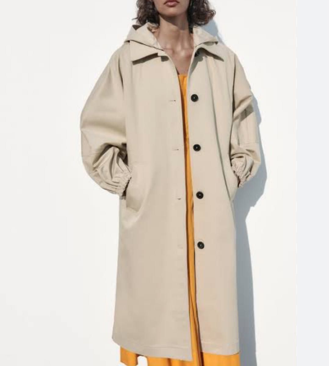 新品 2way ZARA ザラ ロングコート フード取り外し可能 1万 新品 2way ZARA ザラ ロングコート フード取り外し可能 1万