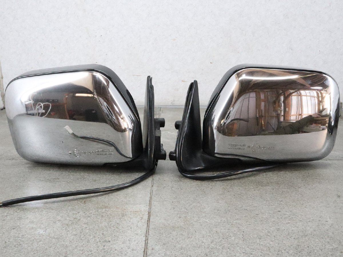 130 series Toyota Hilux Surf latter term original door mirror left right set (1) * electric 3 pin plating / black KZN130G KZN130W VZN130